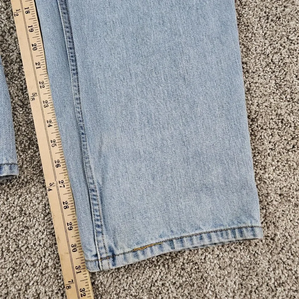 Levis 550 Jeans Mens 38x31 Blue Denim Relaxed Tapered Grunge Skate Distressed